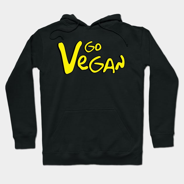 Go Vegan Hoodie by nerdyveganshop